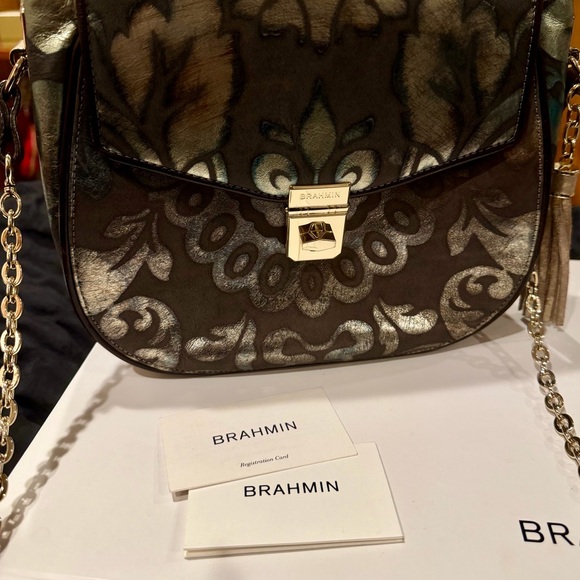 Brahmin Lizzie - Bronze Grazioso Genuine Leather Crossbody Bag - Picture 5 of 11